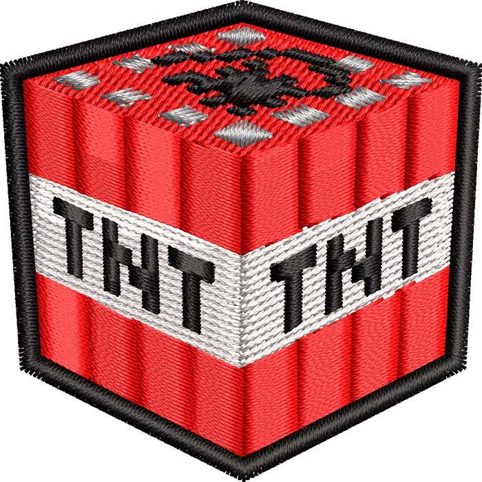 Нашивка патч динамит TNT 3D из игры Minecraft 5,5x5,5 см (160780502)