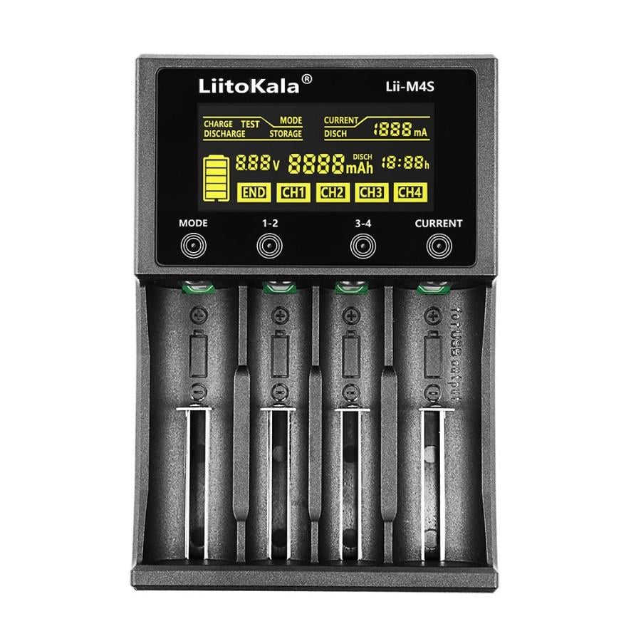 Зарядное устройство с тестом LiitoKala Lii-M4S 18650 AA AAA Li-ion Ni-MH/NiCd (2554849712) Зарядное устройство с тестом LiitoKala Lii-M4S 18650 AA AAA Li-ion Ni-MH/NiCd (2554849712)