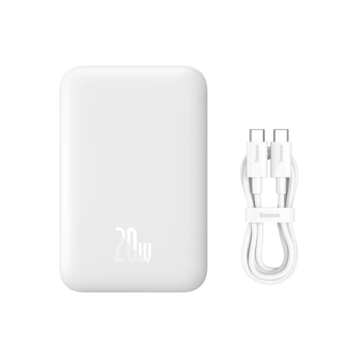 Повербанк MagSafe Baseus Power Bank 6000 mAh 20 W White (PPCX020002) - фото 9