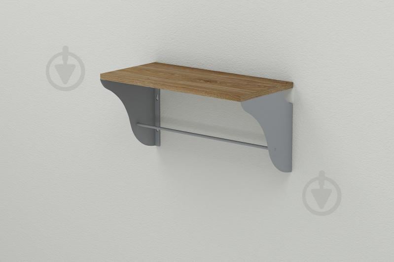 Полка настенная Ferrum-decor Комфи 260x500x240 металл Серый ДСП Дуб Таверна 16 мм (KOM0020)