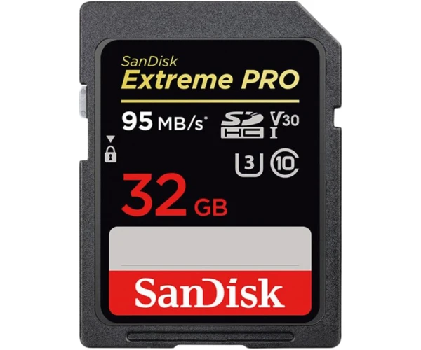 Карта памяти SDHC SanDisk Extreme Pro 4K V30 95Mb/s 633x UHS-1 U3 Class 10 32Gb