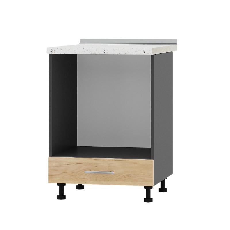 Кухонный модуль под духовку Оптима Низ Н85-600 без столешницы 600х461х820 мм Антрацит/Дуб Крафт Золотой (DTM-072183) - фото 1 Кухонный модуль под духовку Оптима Низ Н85-600 без столешницы 600х461х820 мм Антрацит/Дуб Крафт Золотой (DTM-072183) - фото 1