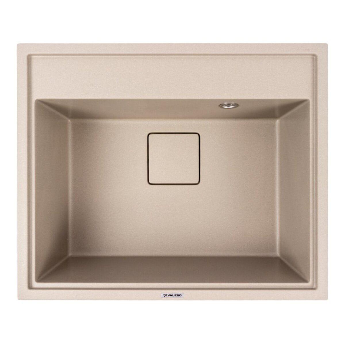 Мойка гранитная Valeso Sherlit 600х500 врезная прямоугольная Темная скала матовый (PLTM-SP000049415)