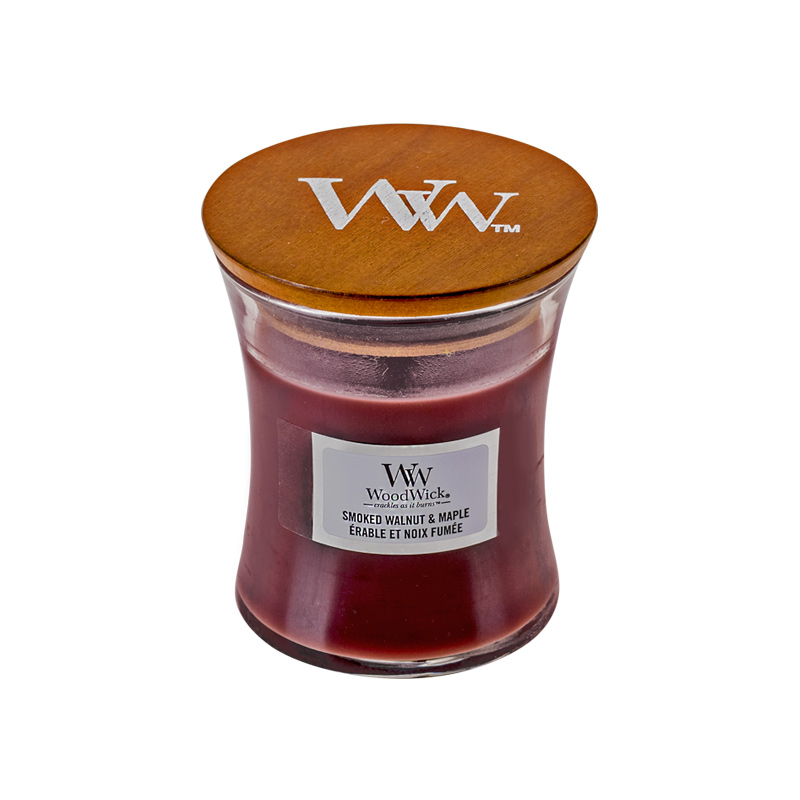 Свічка ароматична Woodwick Mini Smoked Walnut&Maple з ароматом копченого горіха/клена 85 г (1580450993)