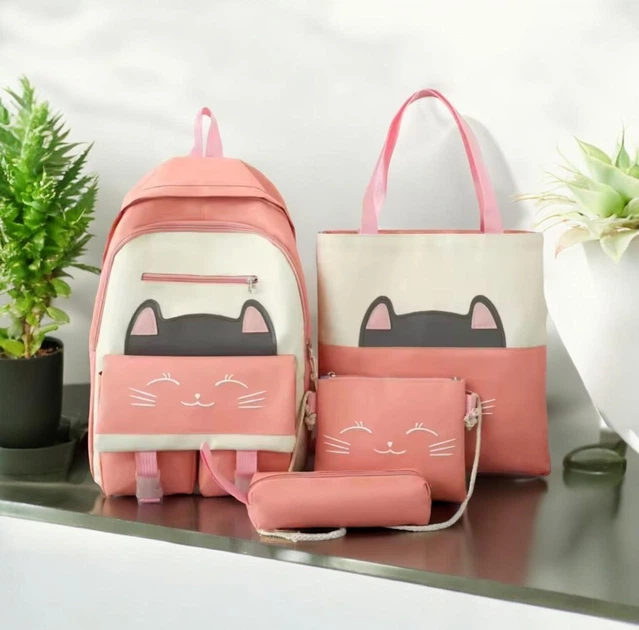 Рюкзак школьный для девочки Kitty 4в1 Розовый