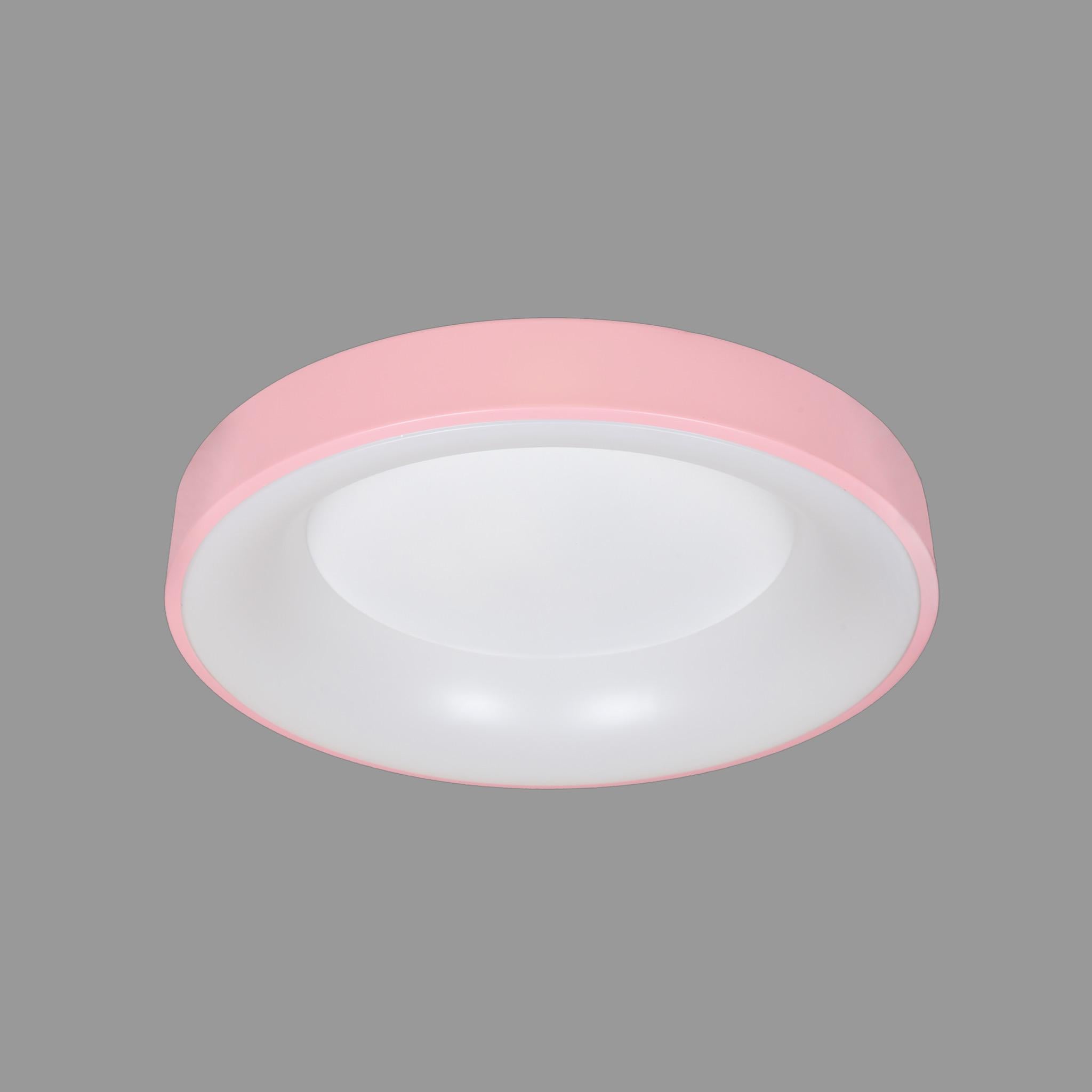 Люстра round круглая с пультом диаметром 47 см Розовый