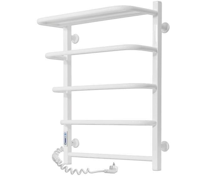 Полотенцесушитель Laris ЗЕБРА СТАНДАРТ ЧК5 500х660 мм Е с полочкой Е подключение налево Белый (000030261)