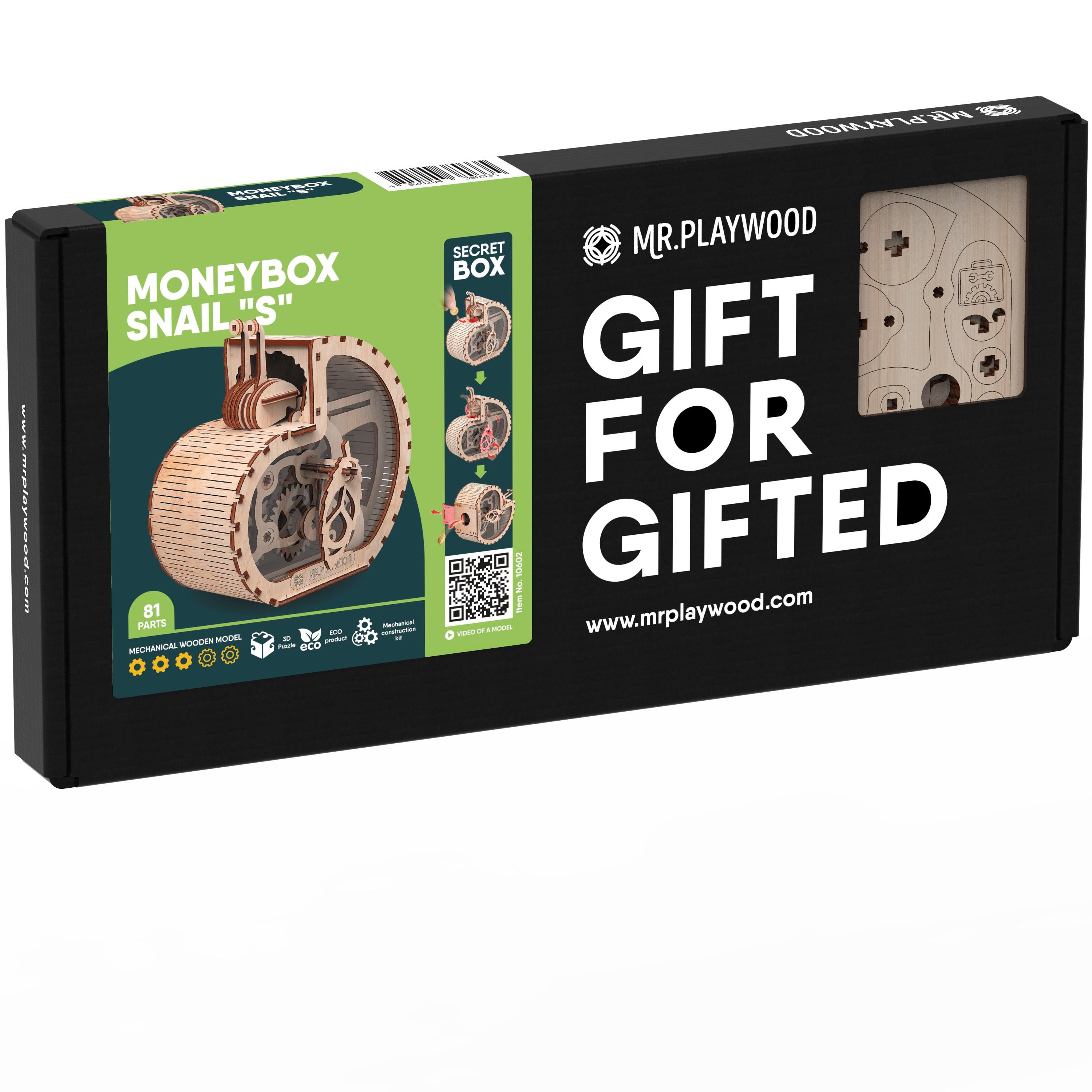 Конструктор деревянный Mr.Playwood Улитка-копилка (10602)