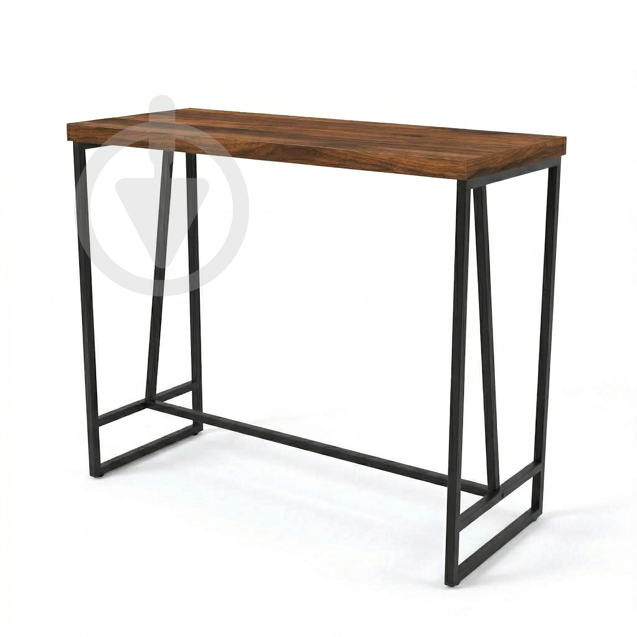 Барный стол AVVS Remond Лофт 1110х470 мм натуральное дерево 40 мм/металлический каркас Черный/Орех Барный стол AVVS Remond Лофт 1110х470 мм натуральное дерево 40 мм/металлический каркас Черный/Орех