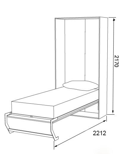 Шкаф-кровать Smart Mebel Helfer 200х90 см Антрацит - фото 4