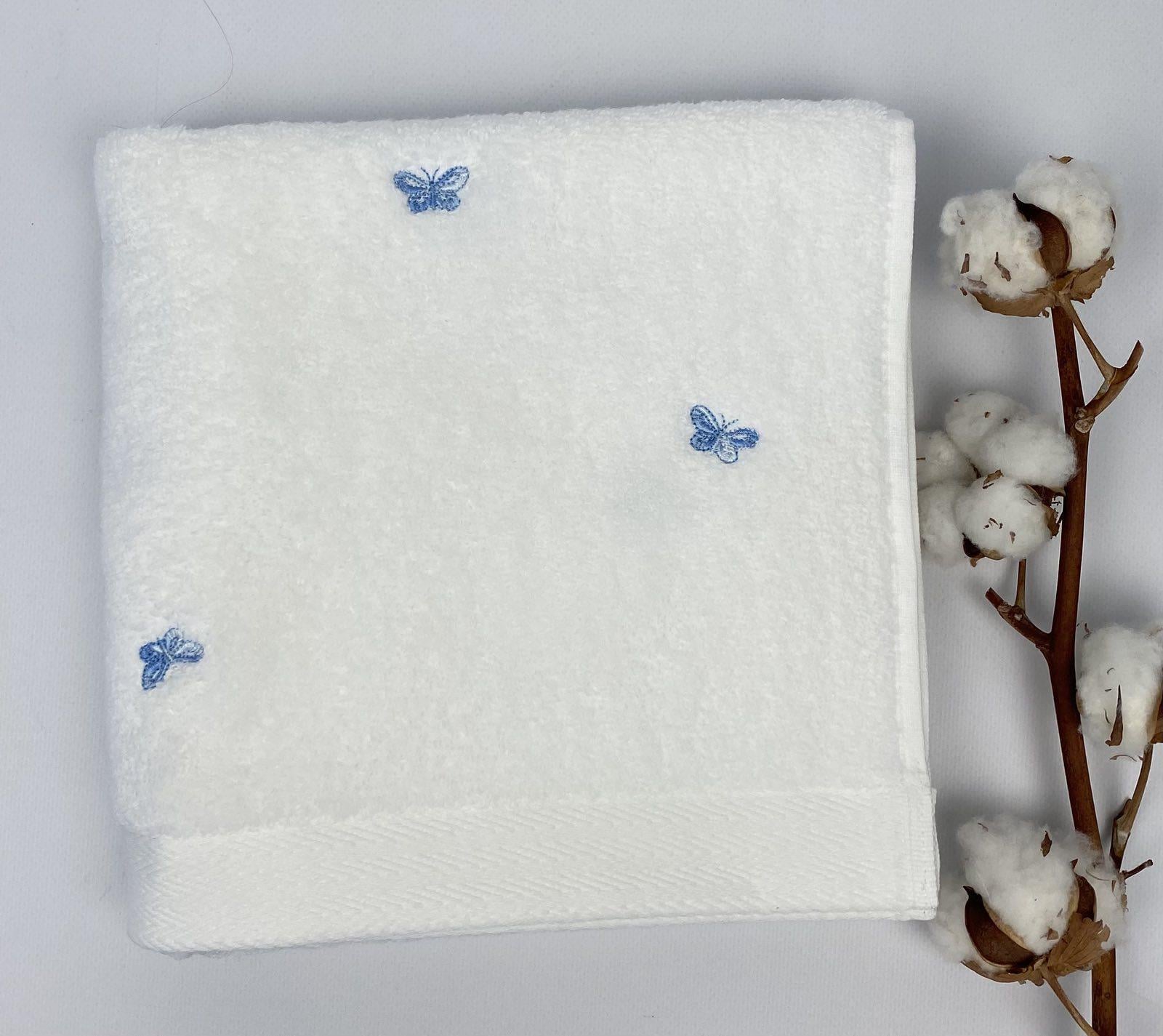 Полотенце Maison D'or Butterflies 50x100 см White/Blue (CN19576)
