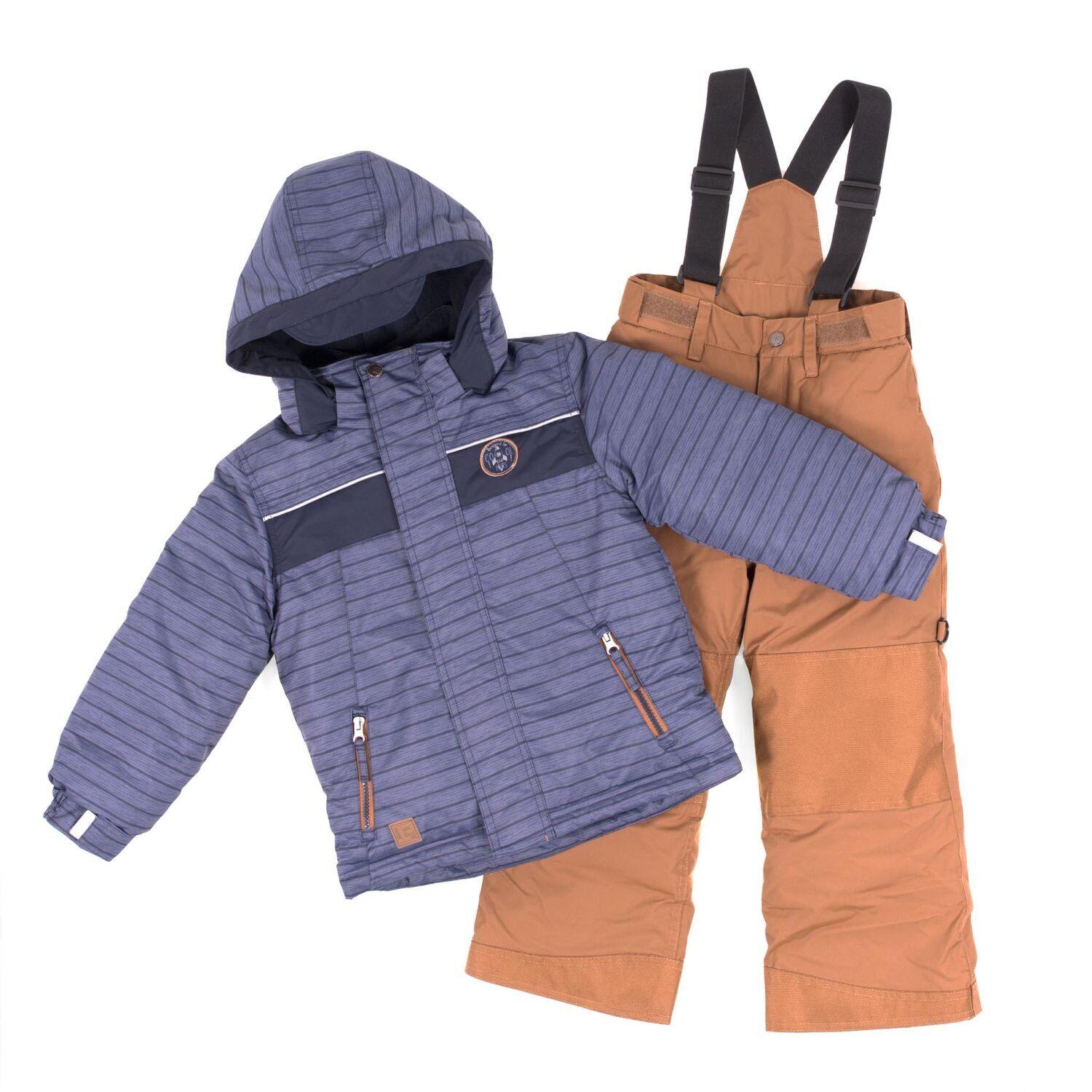 Дитячий зимовий комплект для хлопчика Peluche&Tartine F18M61EG 124-132 см Димчастий (F18M61EG-Dustblue_Goldenbrown-7)