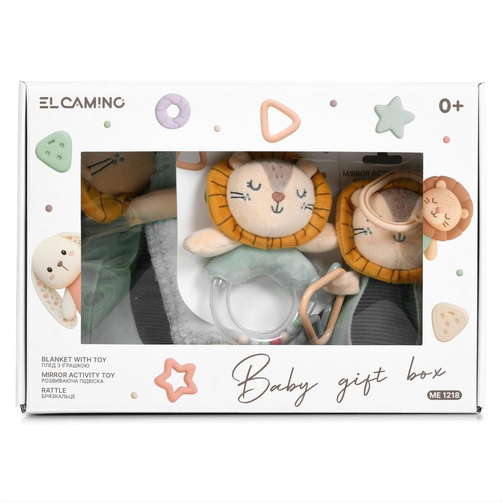 Набор детских игрушек EL Camino ME 1218 игрушка с пледом/подвеска с зеркальцем и погремушка 4 пр. (37360060)