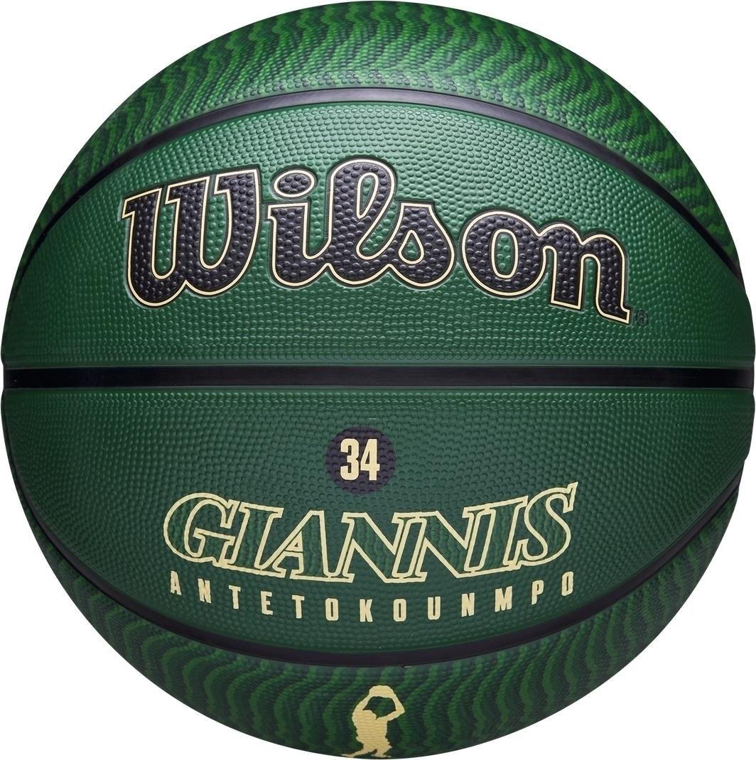 Баскетбольный мяч Wilson NBA PLAYER ICON OUTDOOR GIANNIS ANTETOKOUNMPO р. 7 Темно-черный (WZ4006201XB7)