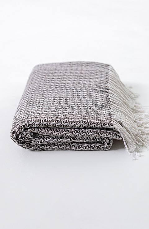 Покривало бавовняне літнє полуторне 140х200 см Темно-сірий - фото 2 Покривало бавовняне літнє полуторне 140х200 см Темно-сірий - фото 2