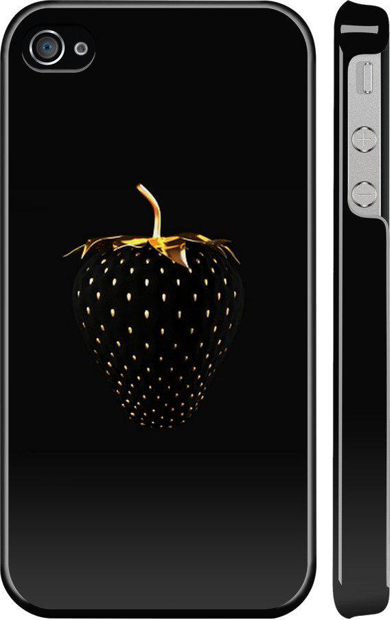 Чехол на iPhone 4 Черная клубника (3585c-15-42517)