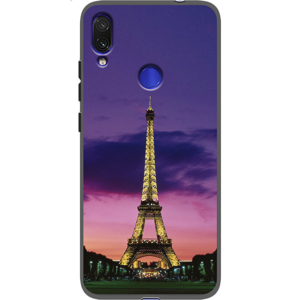 Чехол Boxface Xiaomi Redmi Note 7 Полночь в Париже Черный силикон (36202-up964-37106)
