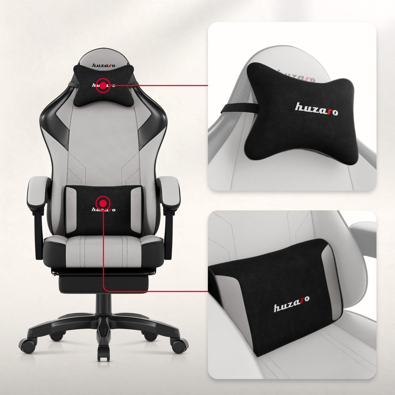 Крісло комп'ютерне Huzaro Force 3.7 Grey тканина (29953295) - фото 5