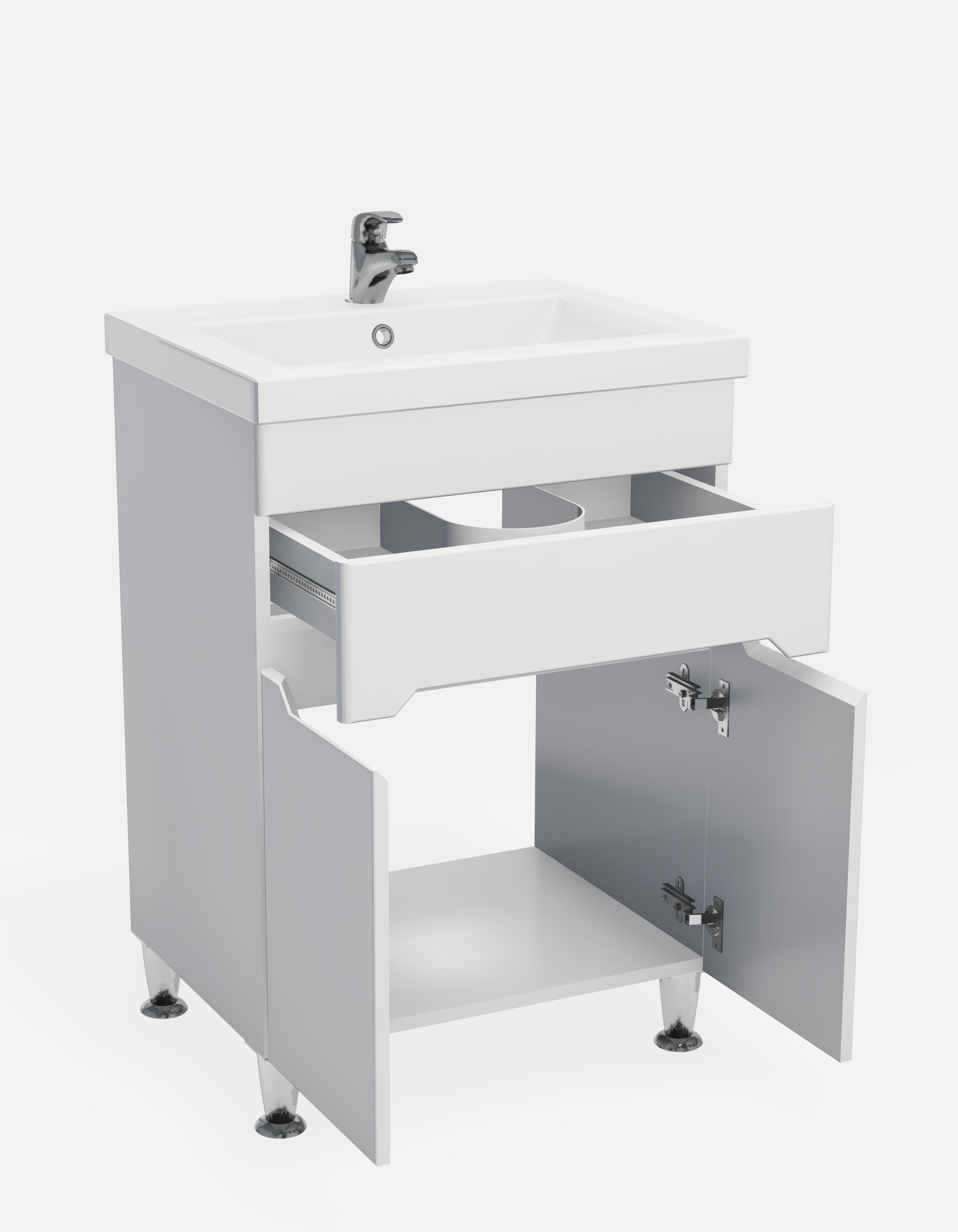 Тумба для ванной комнаты ВанЛанд At 1-60 Allet c умивальником Немі 60 (00089VAN) - фото 2