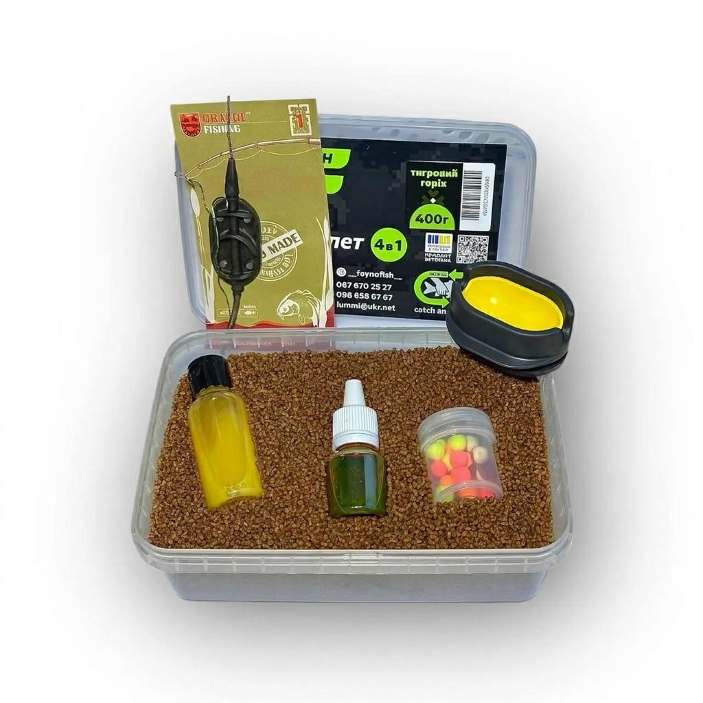 Методный пеллетс метод микс Fayno Fish тигровый орех 6в1 400 г (2977836215)