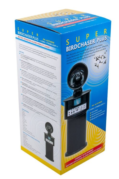 Відлякувач птахів LS-2020BG на батарейках звуки/спалаху/ІК датчик 4000 м2 - фото 2 Відлякувач птахів LS-2020BG на батарейках звуки/спалаху/ІК датчик 4000 м2 - фото 2