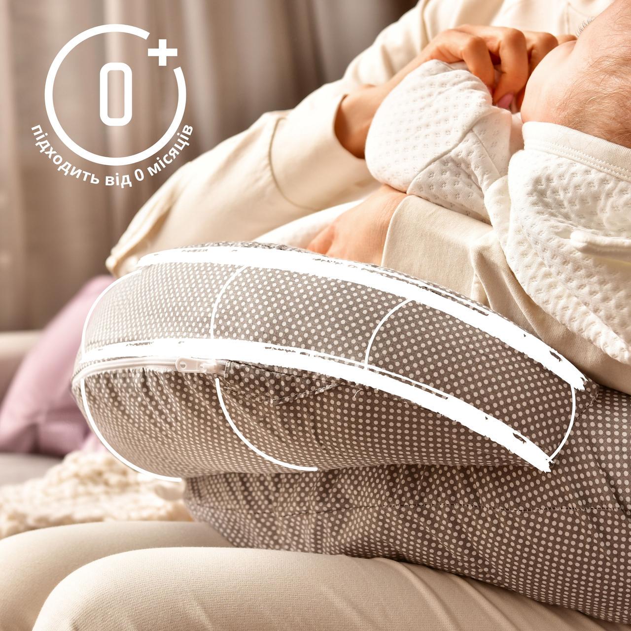 Подушка для годування IDEIA Диванчик горошок 60х70х16 см Сірий (23507) - фото 6 Подушка для годування IDEIA Диванчик горошок 60х70х16 см Сірий (23507) - фото 6