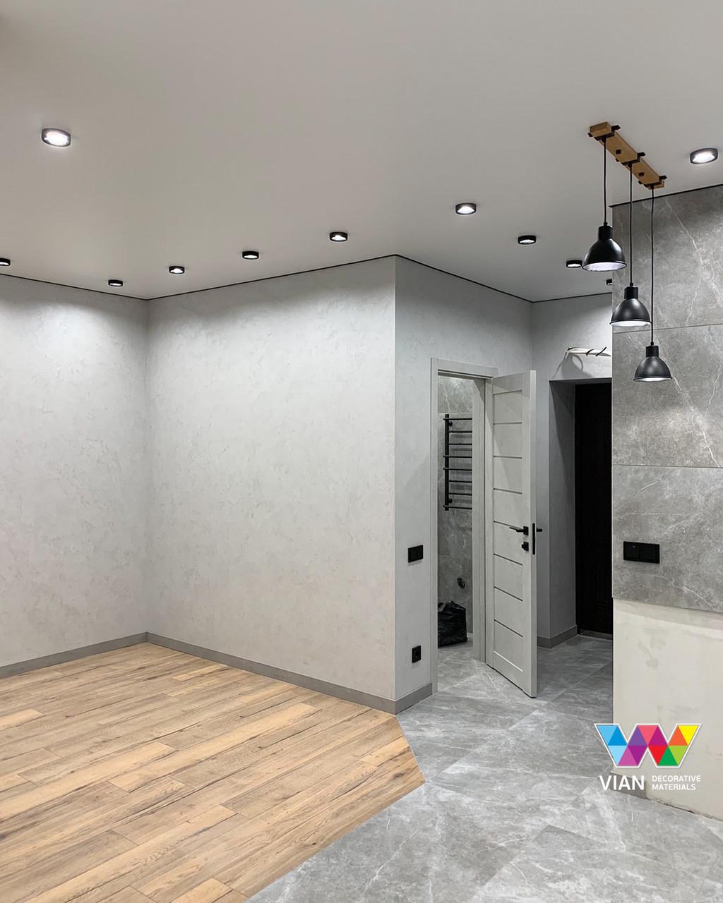 Декоративная фактурная штукатурка с перламутром Vian Велюр матовый 1 кг - фото 7