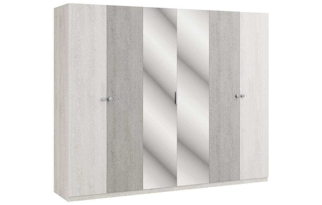 Распашной шкаф Світ Меблів Вивиан 6Д в спальню/прихожую из ДСП цвет дуб аляска/монолит Распашной шкаф Світ Меблів Вивиан 6Д в спальню/прихожую из ДСП цвет дуб аляска/монолит