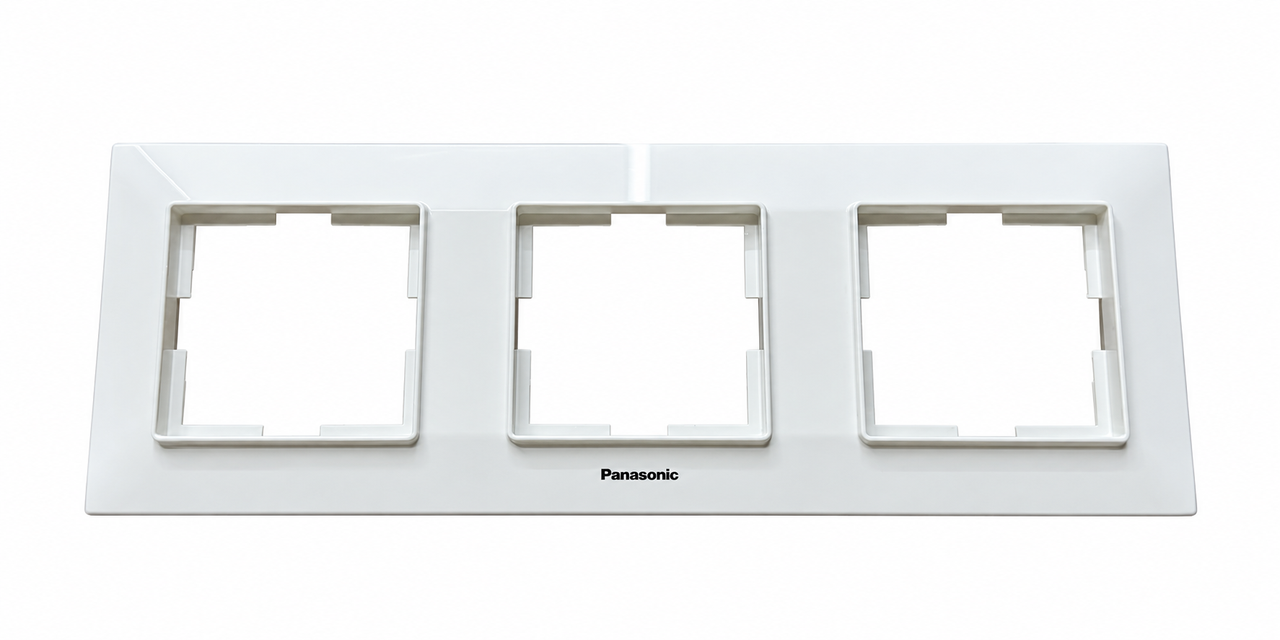 Рамка 3-на горизонтальна Panasonic Arkedia Slim Кремовий