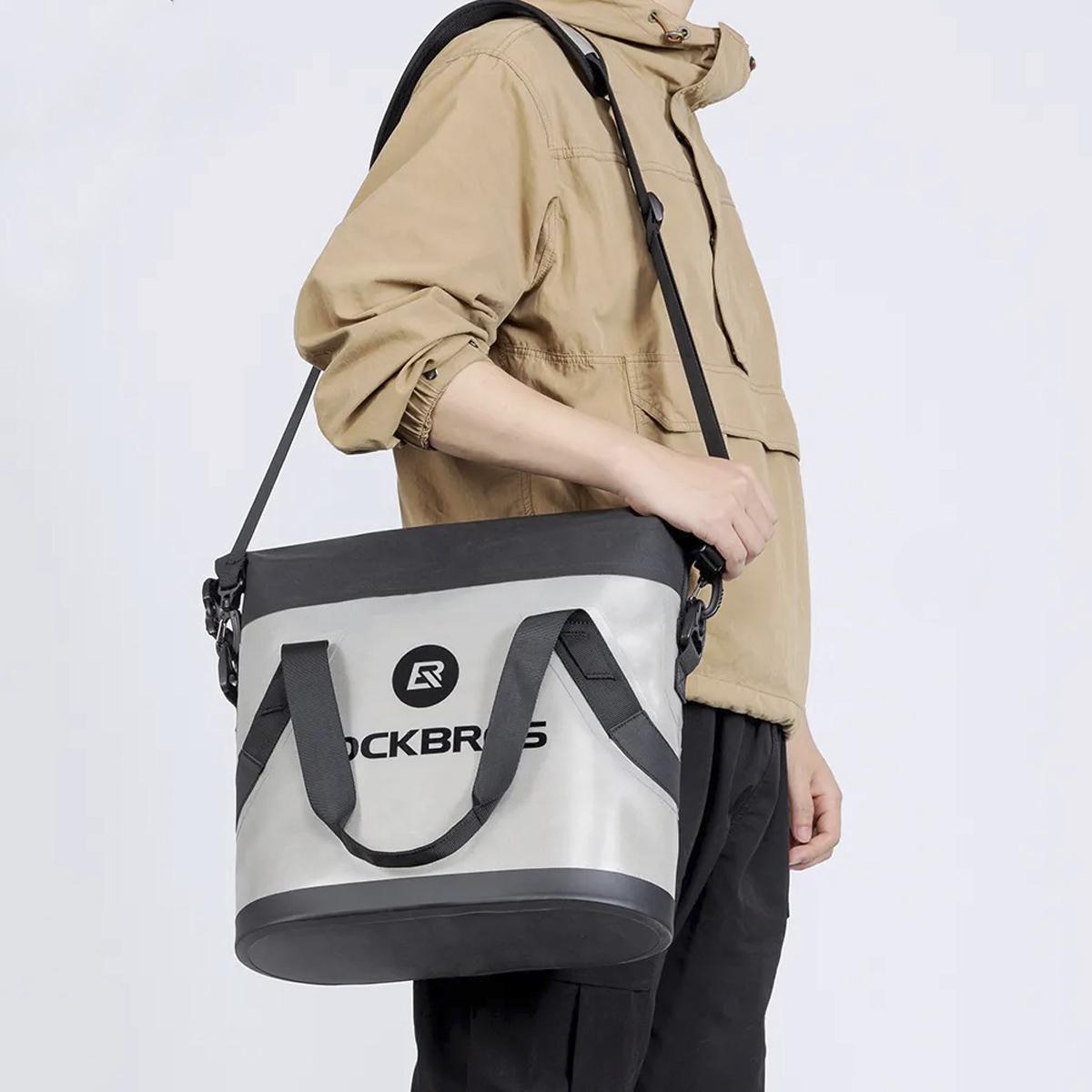 Міська сумка через плече ROCKBROS AS-058 водостійка Чорно-Сірий (RB-AS-058-4672) - фото 9