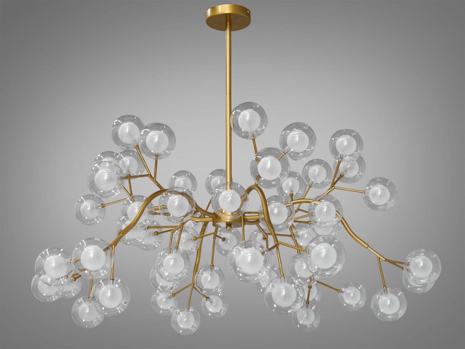 Люстра подвесная Светлячок 54 ламп Золотой (886-54B GD) - фото 1 Люстра подвесная Светлячок 54 ламп Золотой (886-54B GD) - фото 1