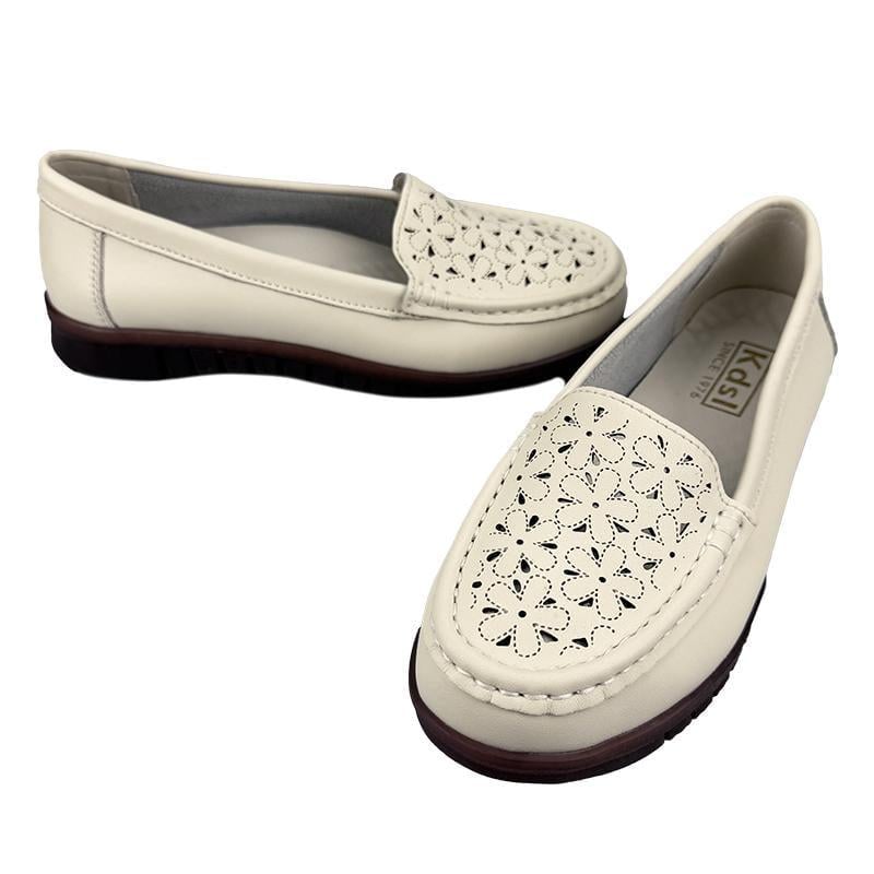 Мокасини жіночі шкіряні молочні 7086-6 p. 40 довжина в см 25,5 - фото 2