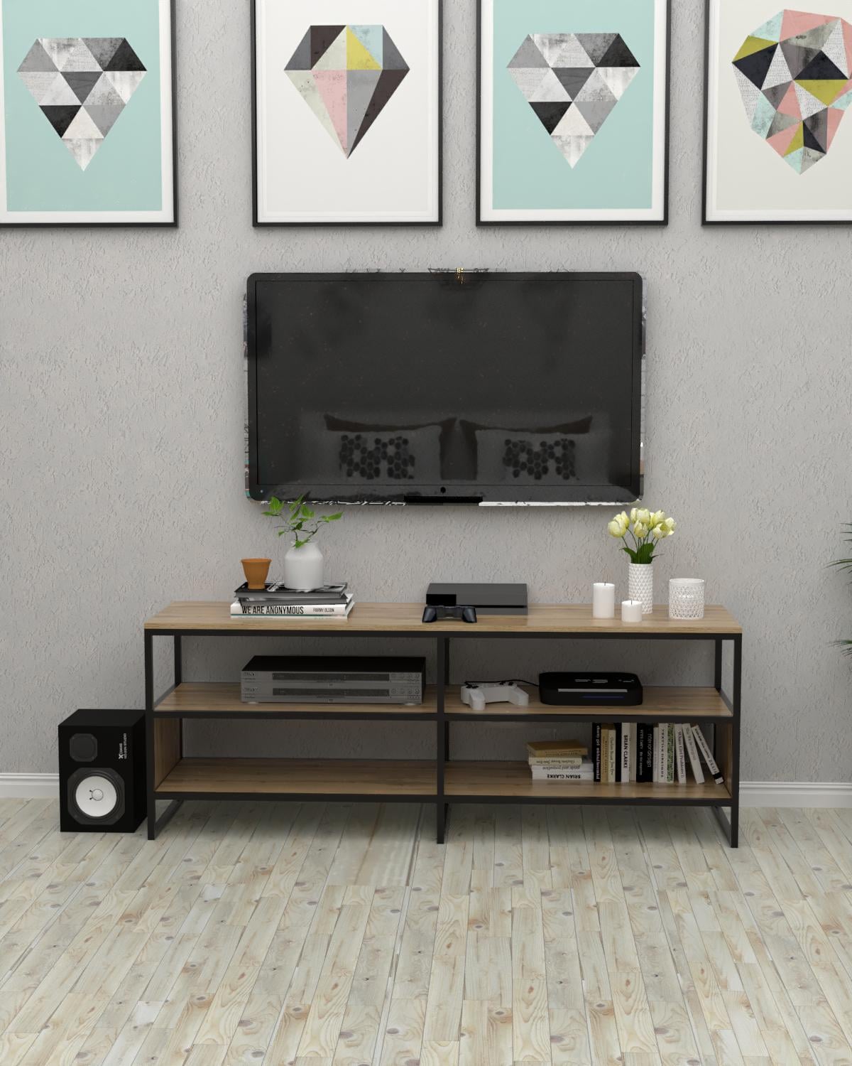 Тумба-стеллаж под телевизор EcoLoft Меридо DSP-1526-1 лофт (38416058)