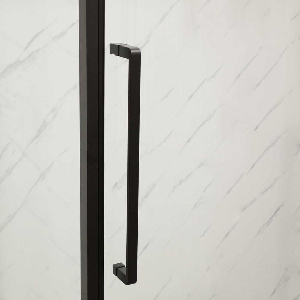 Душевая кабина без поддона MIXXUS Premium BEVEL SC01-100x80x195-TR прозрачное стекло 6 мм Black (MI6870) - фото 3