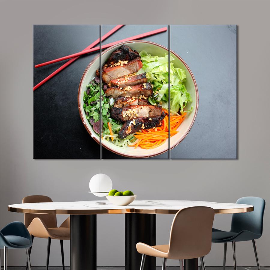 Настенний декор Восточное мясо с салатом 156x100 см (A543-3)