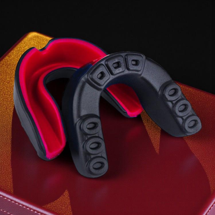 Капа ММА з термопластика GDragon Чорно-червоний (1_3_L_4) - фото 12