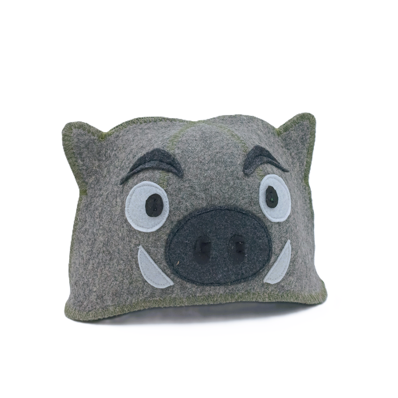 Шапка для лазні Luxyart Кабан натуральна повсть Сірий (XL-575)