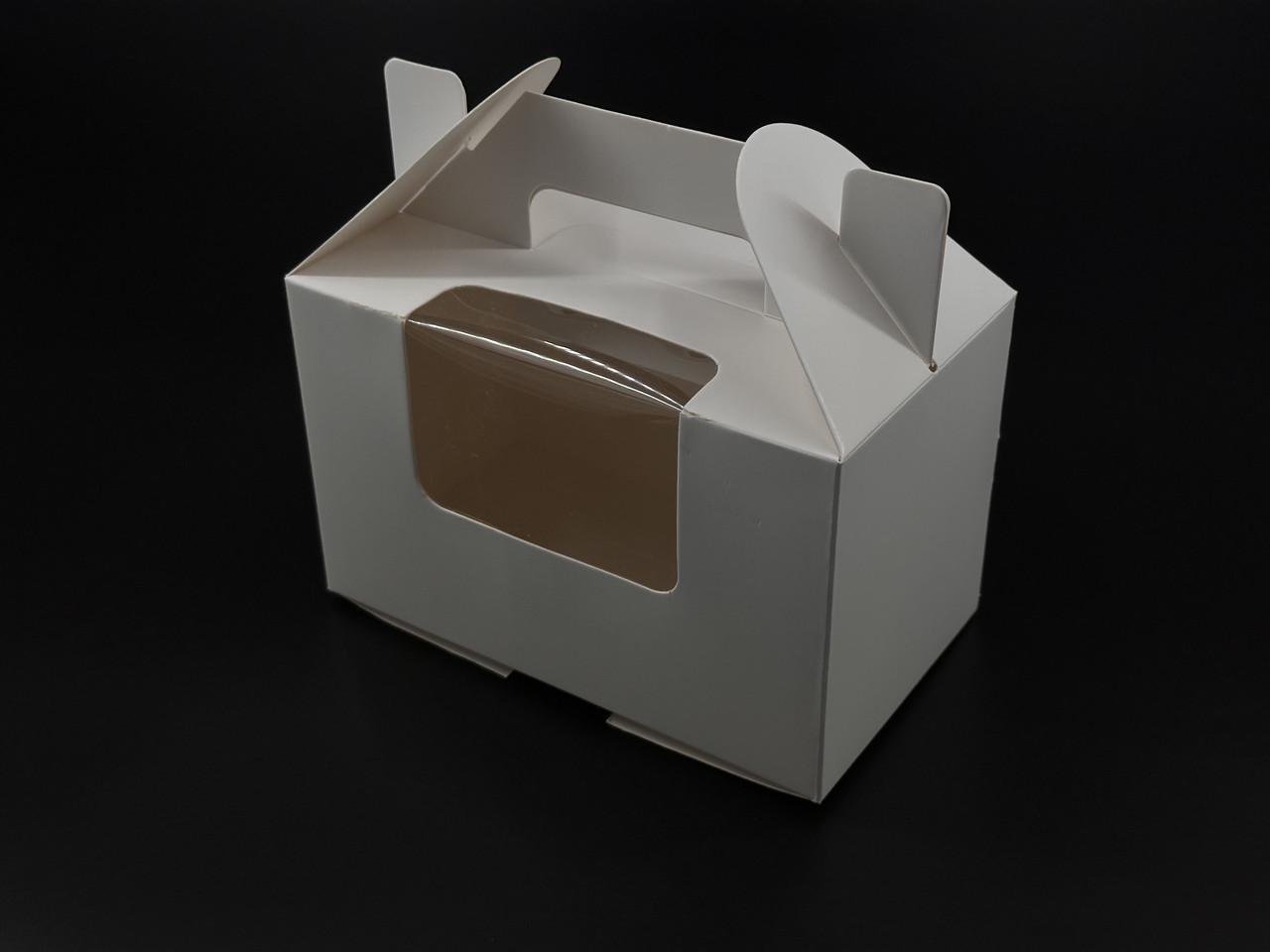 Коробка для подарунків збірна з прозорим вікном картонна 16х10х9 см Білий (OA-85) - фото 4