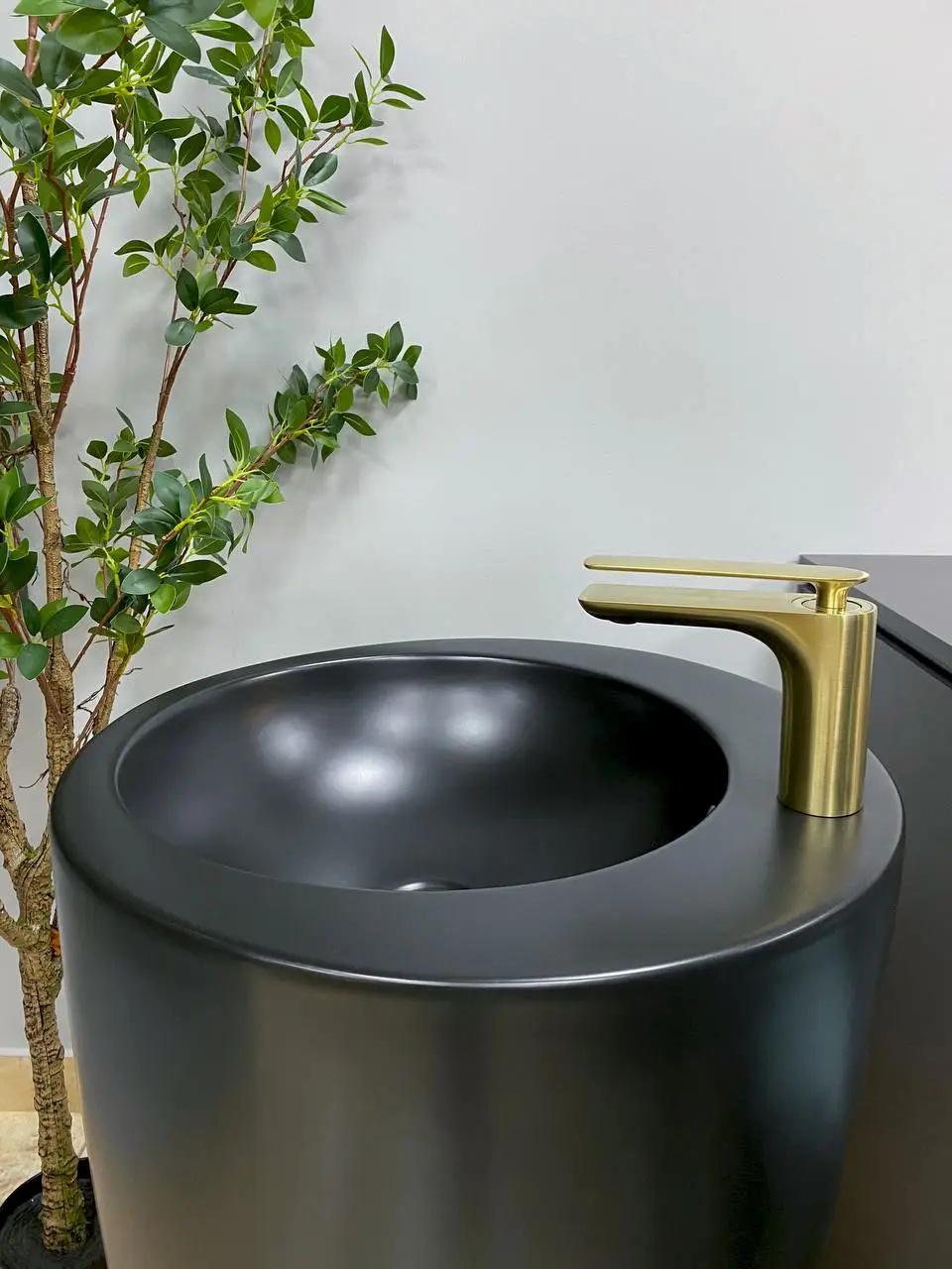 Умивальник підлоговий VBI Agropoli круглий 490x490 мм Чорний матовий (RM-VBI-019005) - фото 4 Умивальник підлоговий VBI Agropoli круглий 490x490 мм Чорний матовий (RM-VBI-019005) - фото 4