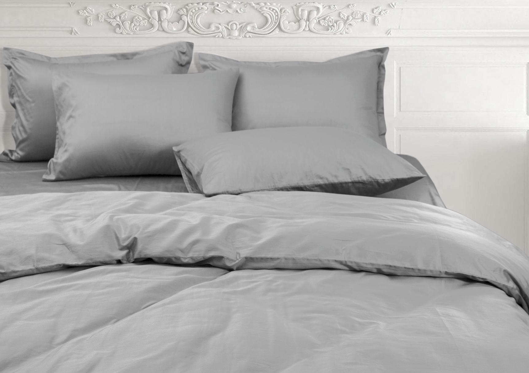 Комплект постельного белья LUXURY LINENS Cecilia 100% египетский хлопок Light Gray (2300054)