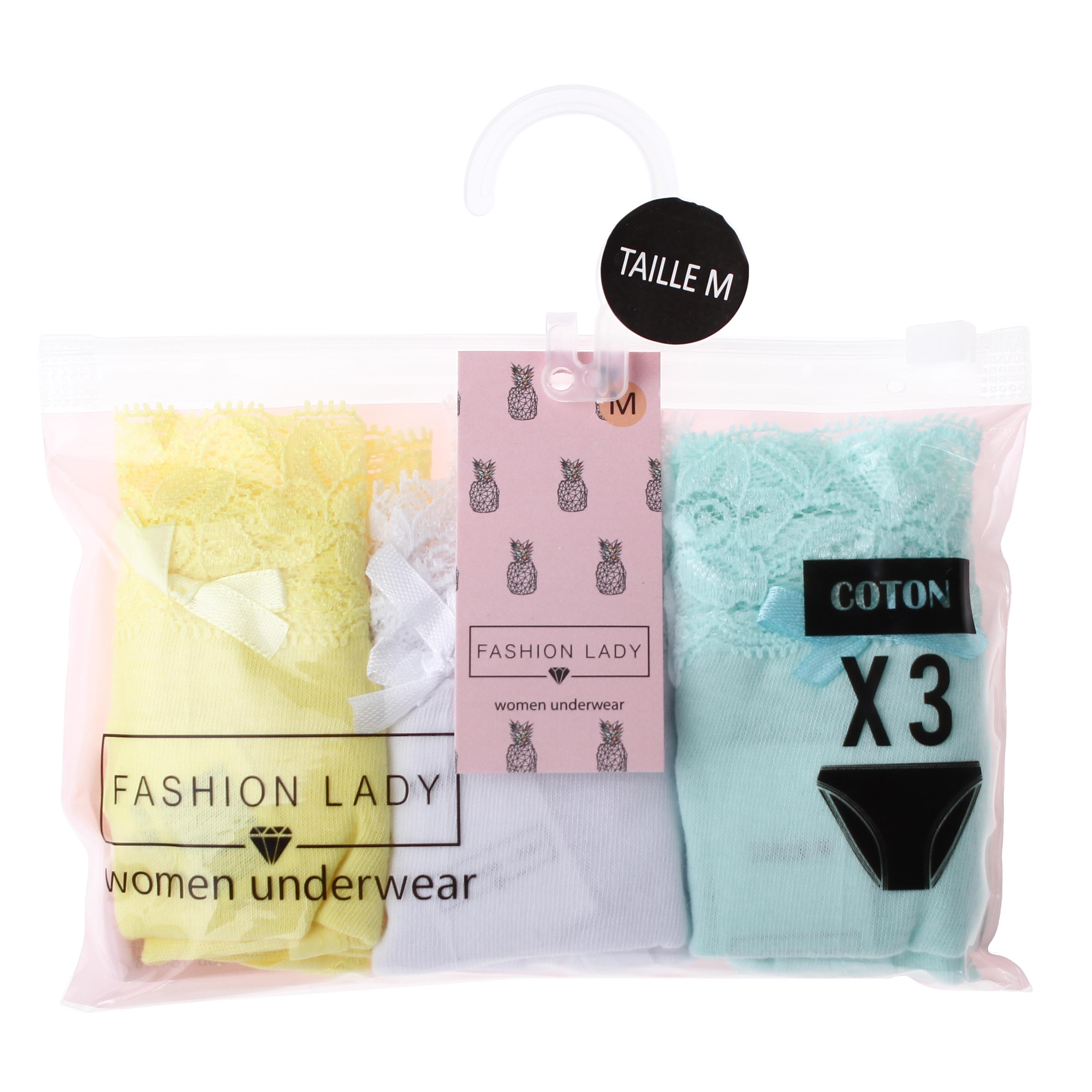 Трусики-слип Fashion Lady Sli Slip F 3-pack M llow/White/Turquoise (12890383-3)