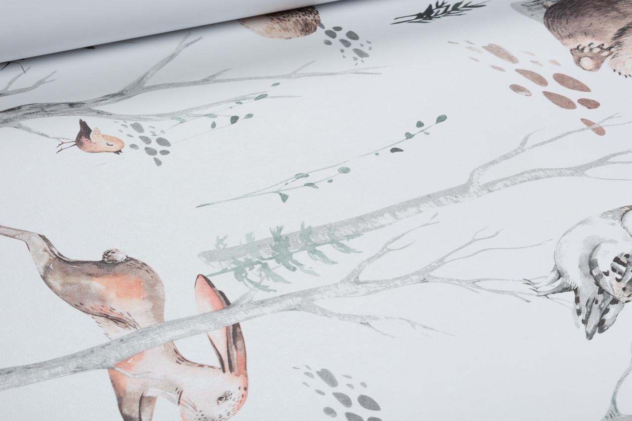 Шпалери флізелінові RASCH Kids World 2 300048 Декор вініл гарячого тиснення 0,53х10,05 м Білий