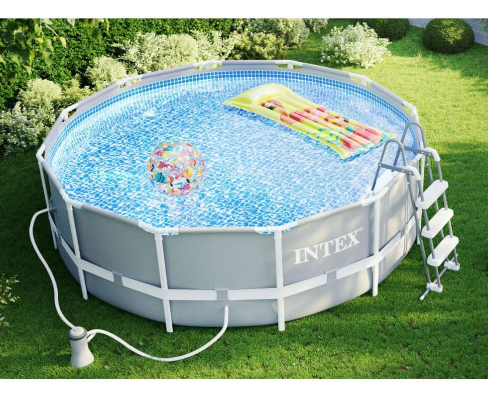 Бассейн каркасный Intex 26716 с стремянкой и насосом-фильтром 8503 л 366x99 см (i7-96758) - фото 4