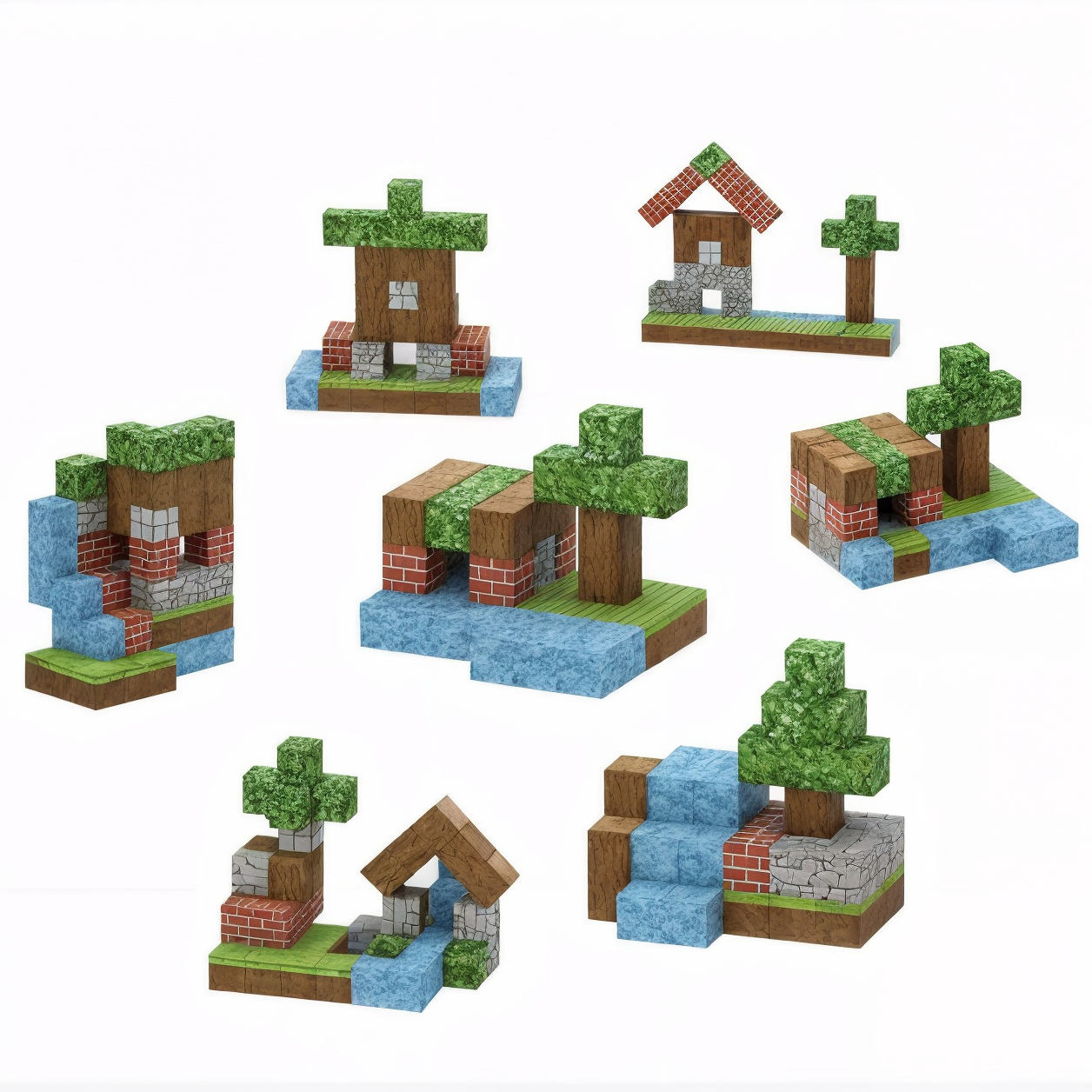 Конструктор магнитный майнкрафт Magnetic Cube джунгли амазонки 48 дет. (10368) - фото 3 Конструктор магнитный майнкрафт Magnetic Cube джунгли амазонки 48 дет. (10368) - фото 3