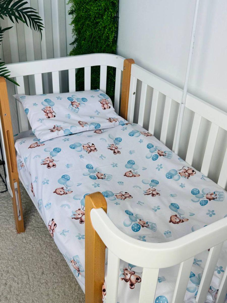 Комплект постельного белья детский наволочка/под одеяло/простыня 120х60 см (4418)