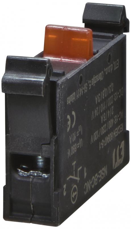 Контактный блок ETI NSE-BC-NC 1NC 6A 240V AC/DC для кнопок NSE (4774113)