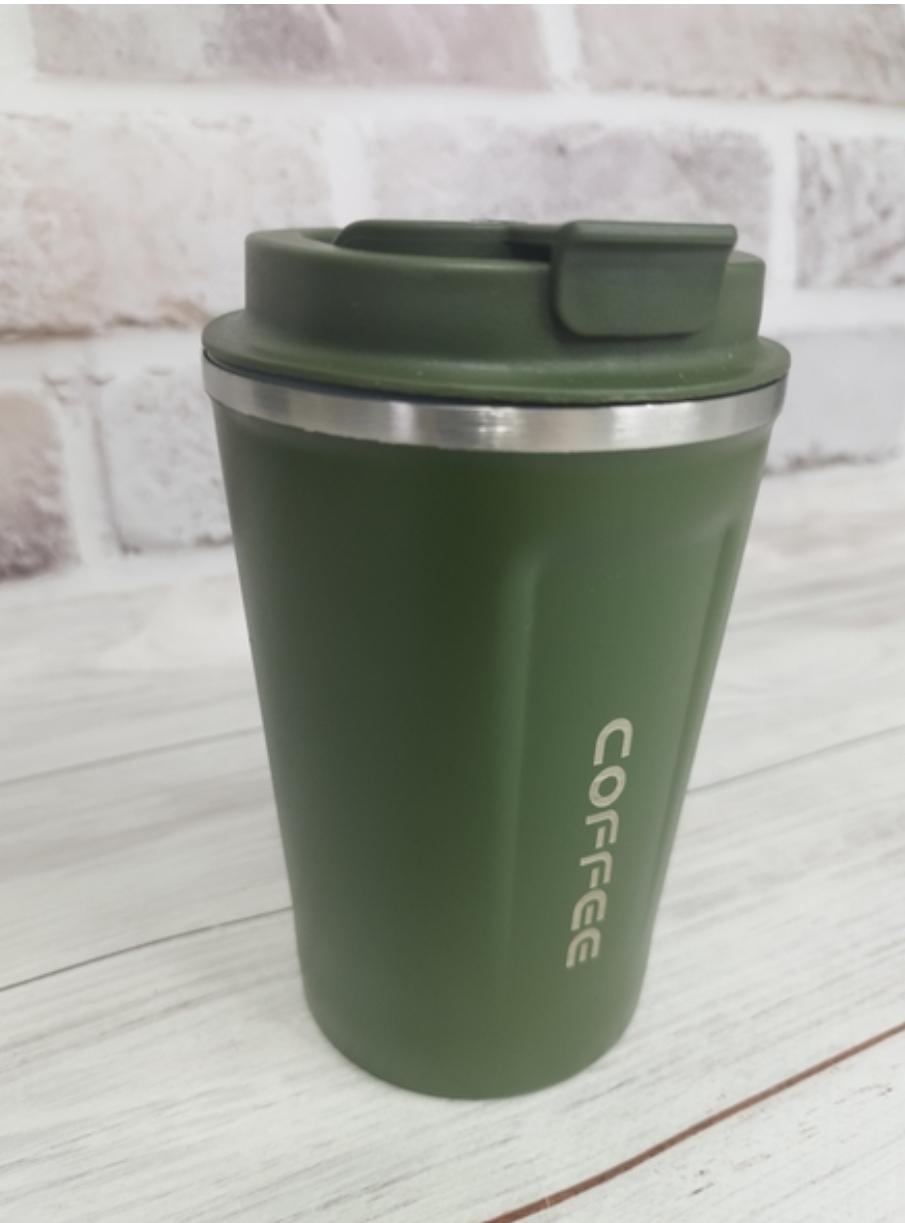 Термокухоль Happy Life Coffee 380 мл Зелений (411427317) - фото 2 Термокухоль Happy Life Coffee 380 мл Зелений (411427317) - фото 2