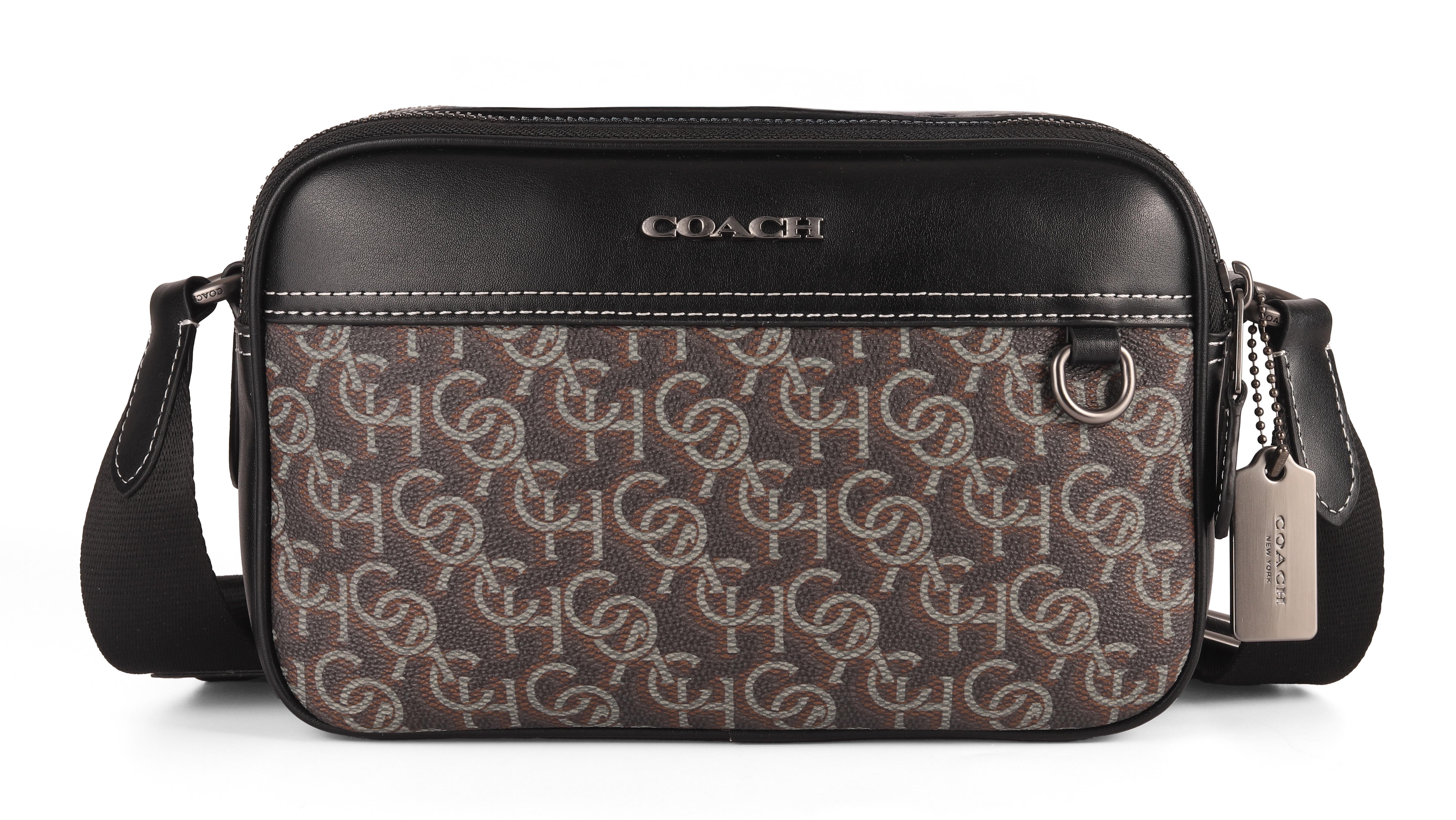 Сумка Coach Graham Crossbody With Signature Monogram Print Gunmetal/Black