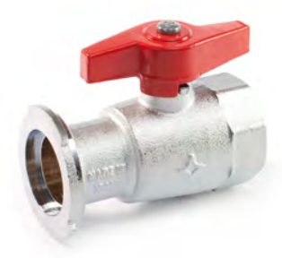 Кран шаровой Rastelli для подключения циркуляционных насосов с фланцем под гайку DN25 ВР 1" (018025)