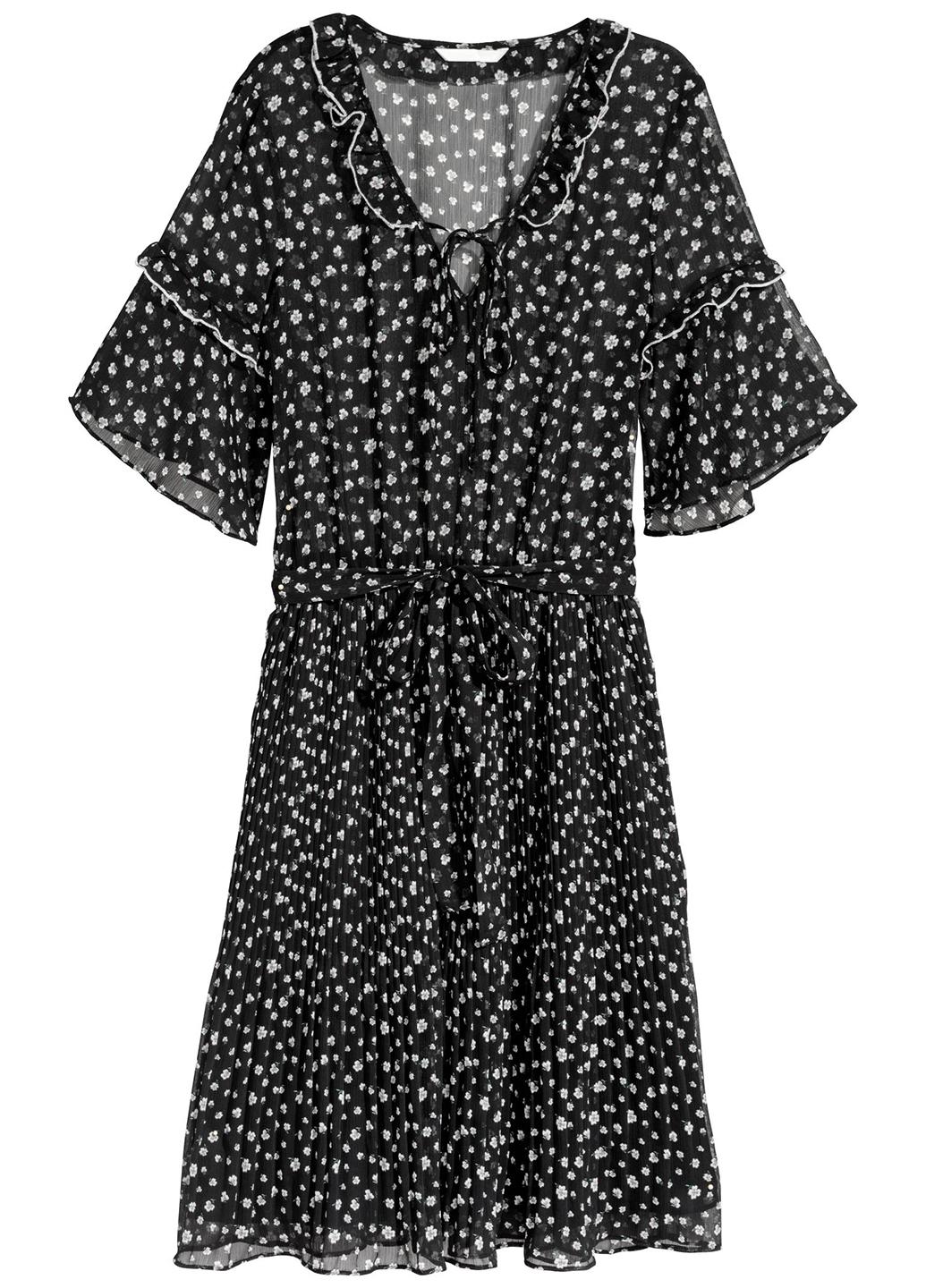 Платье H&M р. 34 Черный (613380b45)